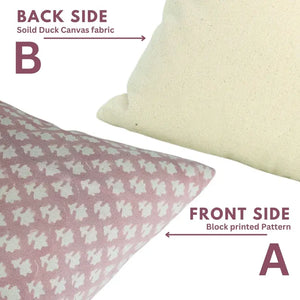 Bohemian Hand Craft Duck Canvas Pillow Cover - Pinkcity: Duck Canvas / Both Side / 14X20
