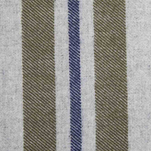 Cabin Wool Throw: Smoke olive navy