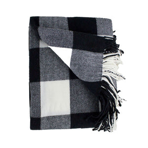 Black & White Buffalo Check Throw
