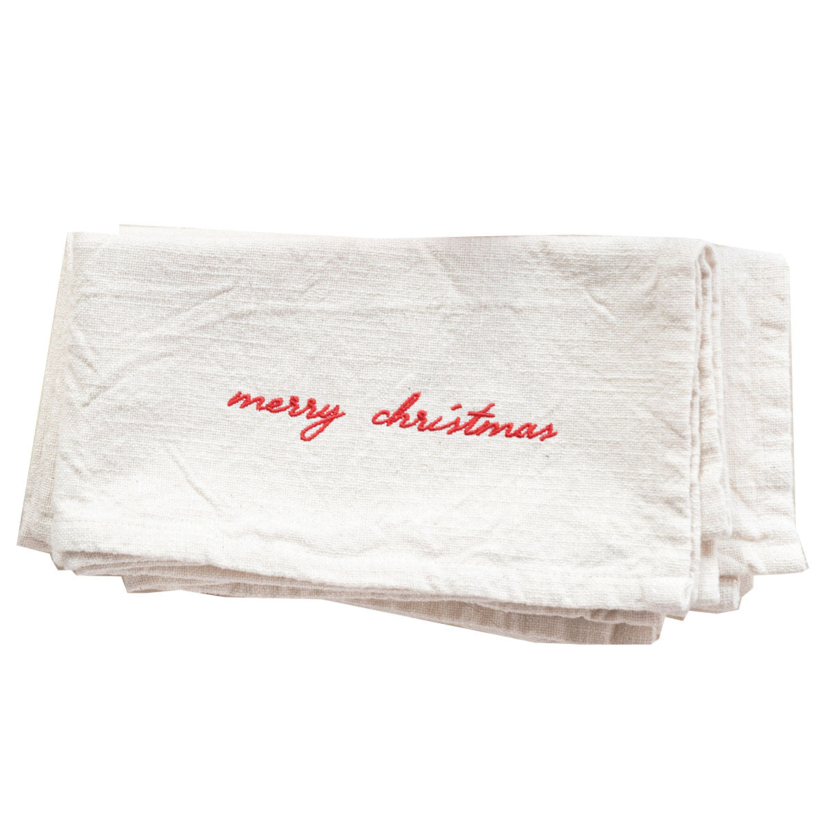 Merry Christmas Linen Napkins