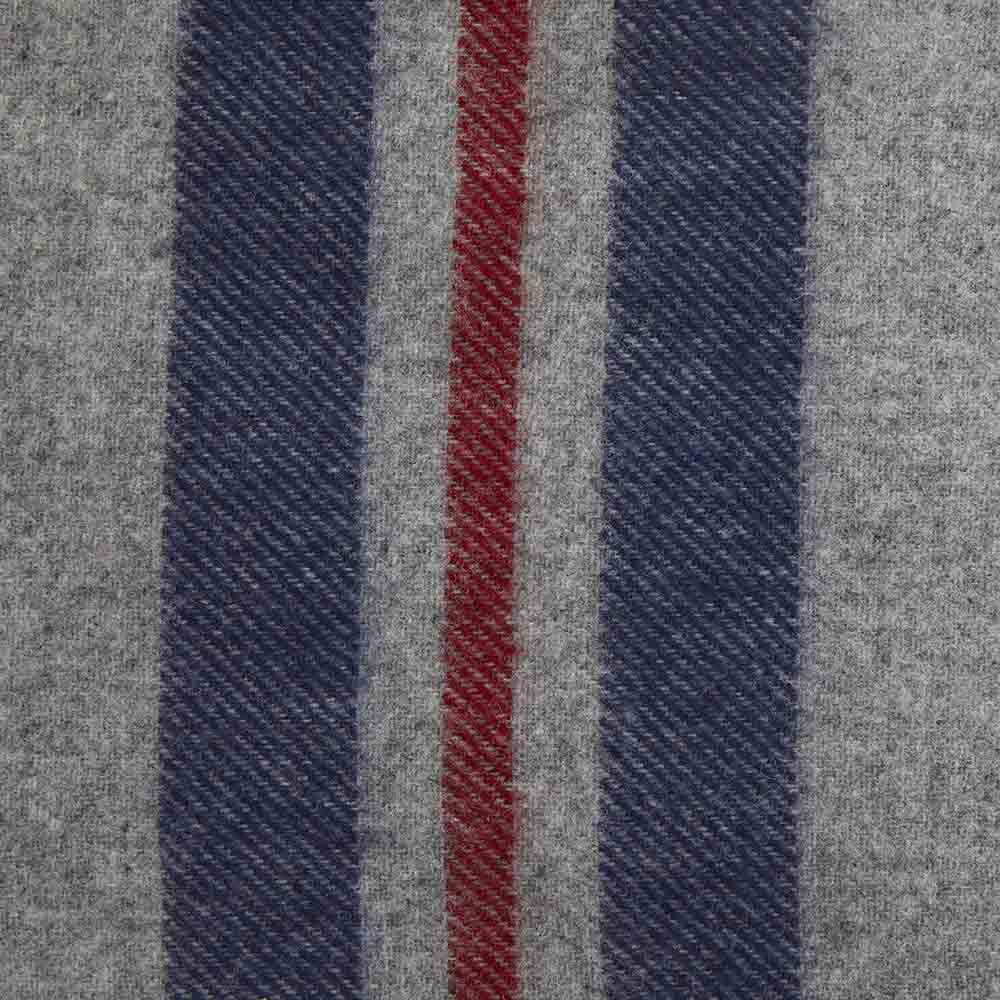 Cabin Wool Throw: Smoke olive navy