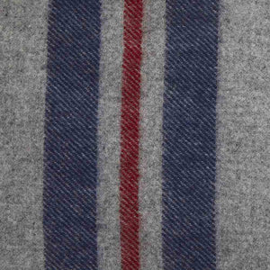 Cabin Wool Throw: Smoke olive navy