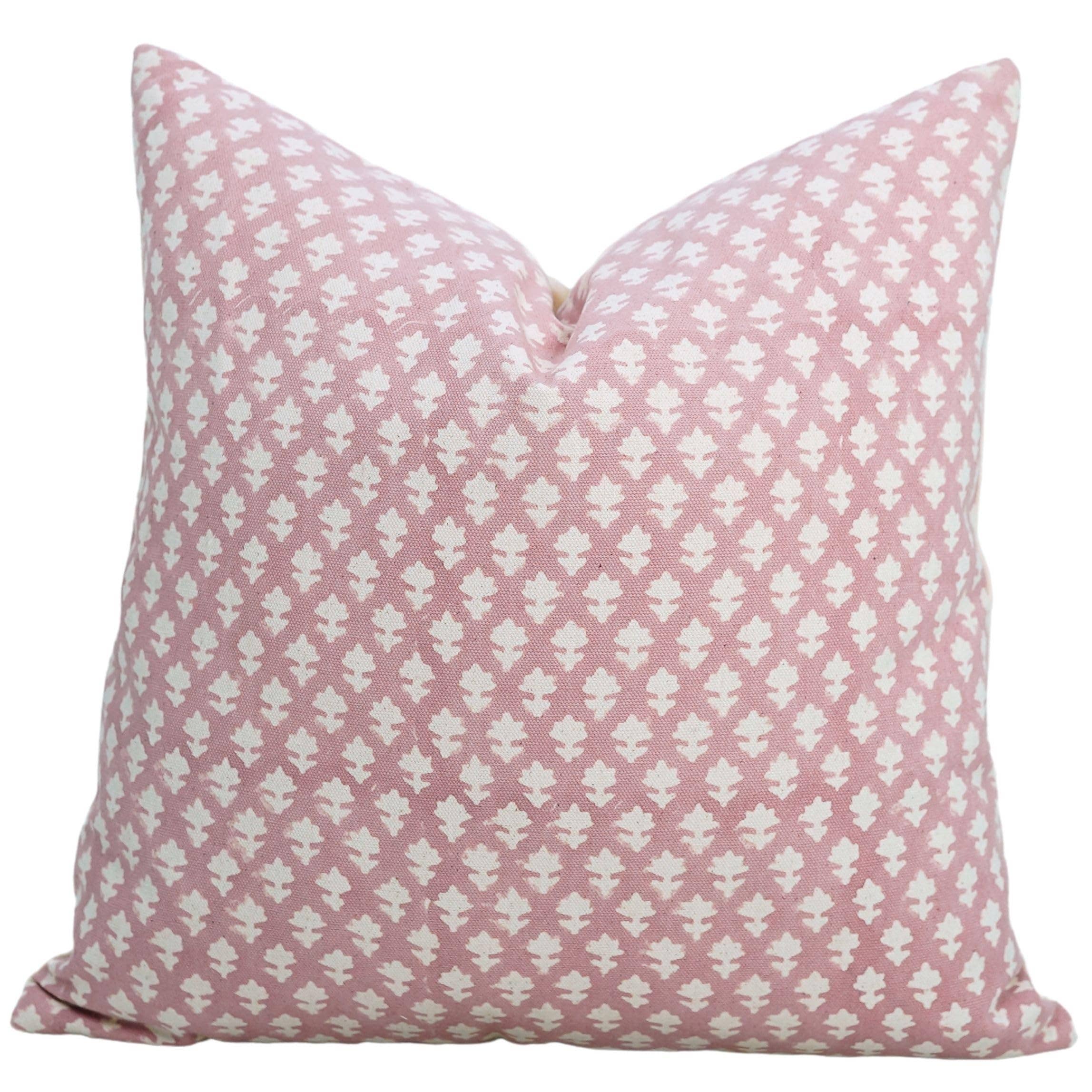 Bohemian Hand Craft Duck Canvas Pillow Cover - Pinkcity: Duck Canvas / Both Side / 14X20