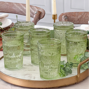 Vintage Tall Drinking Glass (Set of 6)
