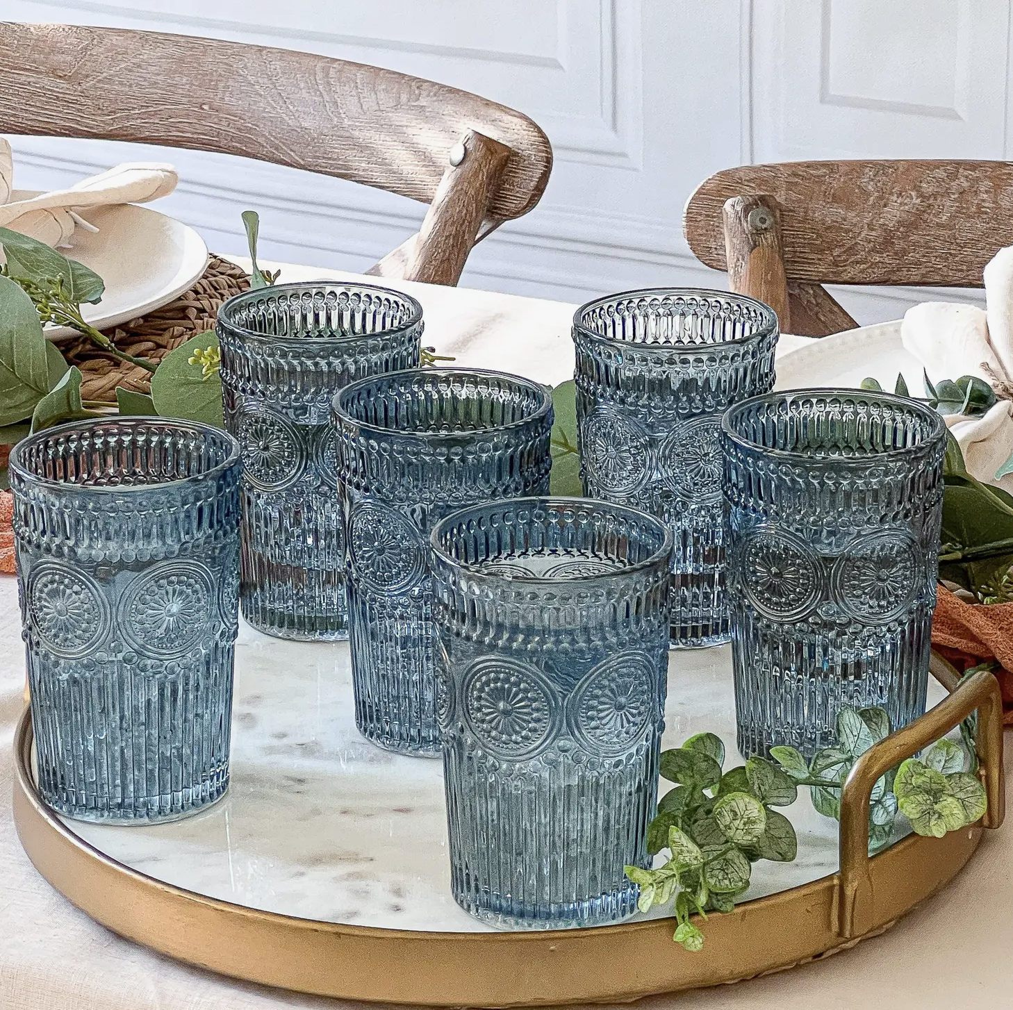 Vintage Tall Drinking Glass (Set of 6)